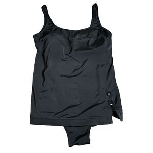 Blair Black One Piece Swimsuit Size 16 Tummy Control Front Coverage Modest